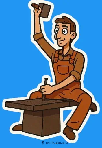 Pegatina de un trillero escopleando